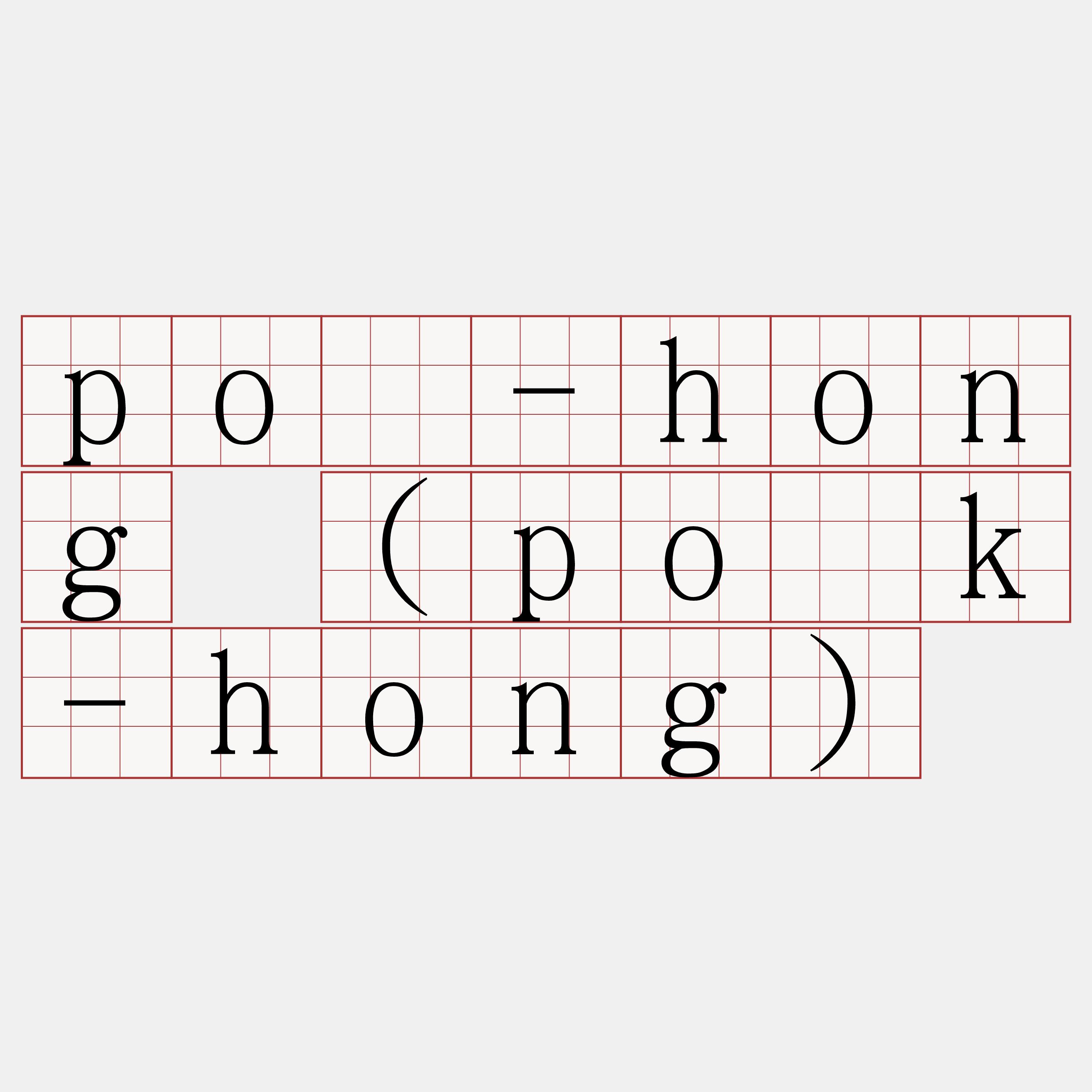 pō-hong (po̍k-hong)
